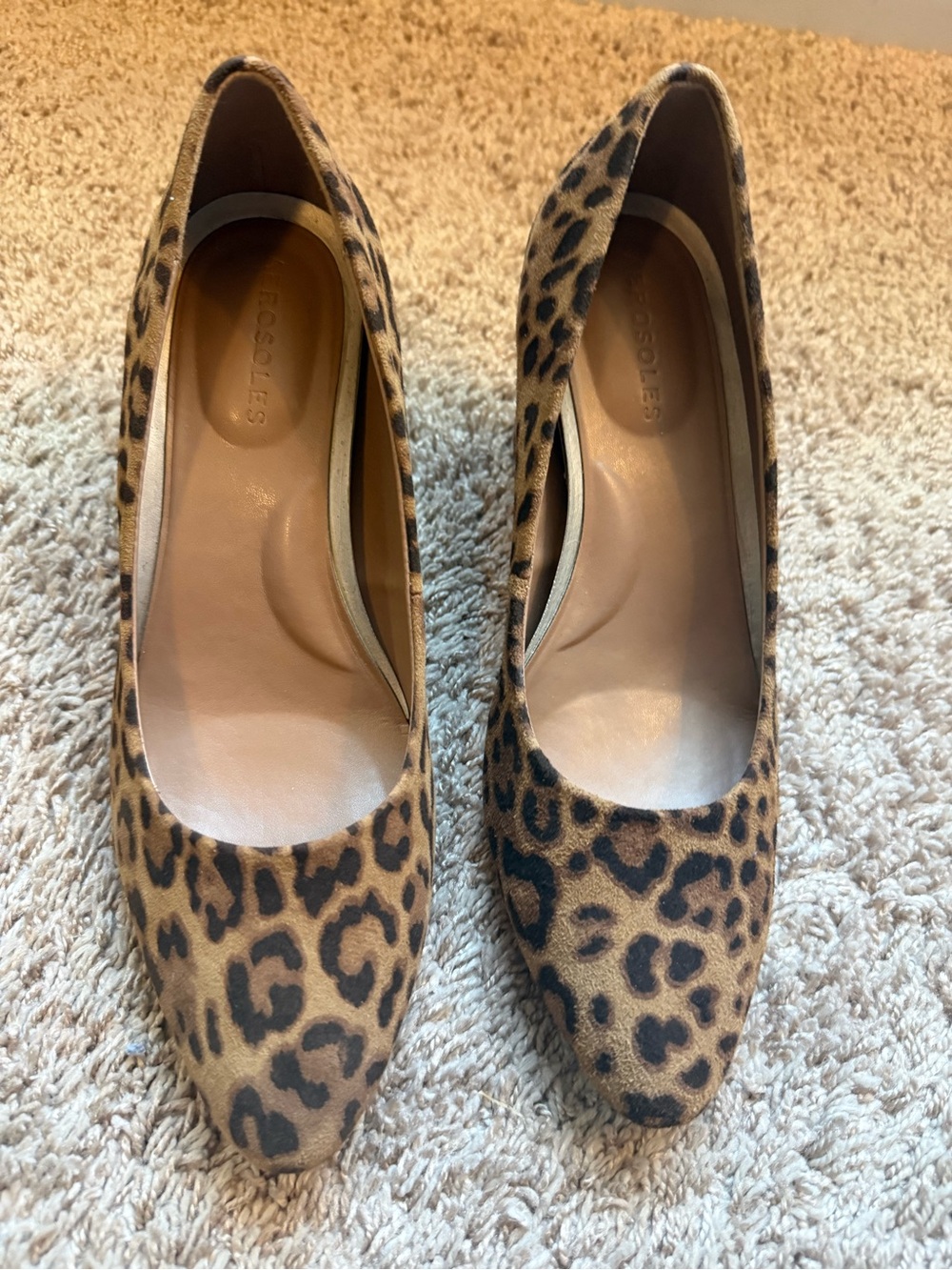 AEROSOLES Leopard-Print Pointed Toe Heels - Brown & Black